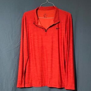 Nike Men's Red Long Sleeve Athletic Shirt